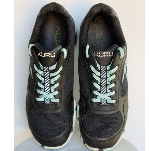 Kuru Carrera Womens 9.5 Comfort Running, Walking Sneakers Black, Sky Blue 9.5 - Picture 2 of 9